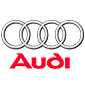 Audi logo with four interlocking rings and the Audi wordmark in red on a black background. Turn Key Locksmith, Phoenix AZ